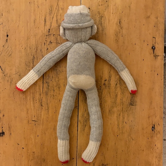 Handmade Sock Monkey Plush Toy - Picture 4 of 4